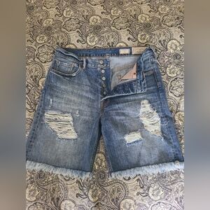 All Saints Stylish Blue Denim Women Shorts